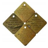 (4) Fort Wayne Indiana dog tags 1960-1963