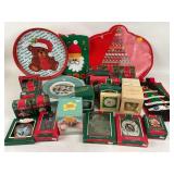 Hallmark Christmas ornaments: dad, grandson,