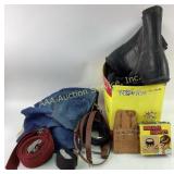 Workshop aprons, rubber shoe covers &