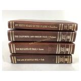 Leather bound books, classics of the old West: my