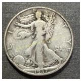 1937-S Walking Liberty Half Dollar silver