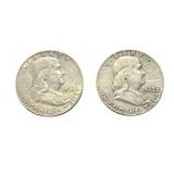 (2) 1962-D Franklin Half Dollars silver