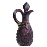 Purple Imperial Slag decanter with lid