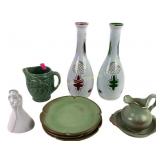 1930ï¿½s McCoy pottery pitcher, Frankoma angel &