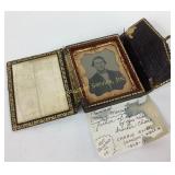 Tintype photograph identified as David Merritt