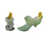 Degenhart: cat uranium glass boot & bird