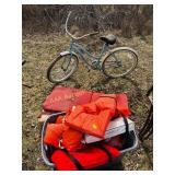 life vest & cushions, patio cushions, Huffy