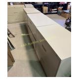 Five 2-drawer filing cabinets - beige metal - 4