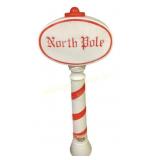 North Pole blow mold sign post - works
