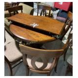 Solid Wood Dining Room Table with Carved Spindle
