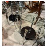 Glass Top with Black Bottom Shelf End Tables (2)
