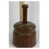Antique wood butter mold 19th century reinforced