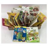 NOS keychains: Pez, lava lamp, Cooties, yo-yo,