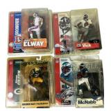 NFL Action Figures: John Elway, Michael Vick, Ahma