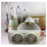 Power pack, aloha breeze fan, lamps, lampshades,