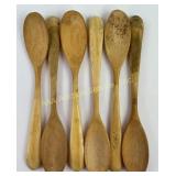 19th century carved cow bone spoons