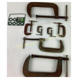 C-Clamps-various sizes, garden hose washers