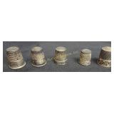 (5) sterling thimbles 21.34 grams