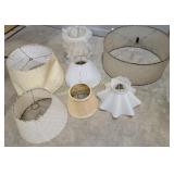(7) vntg lamp shades