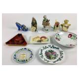 Occupied Japan porcelain items, Chinese mud man,