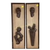 African wall art, pair