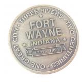 .999 fine silver Fort Wayne medal 1994 1.3636