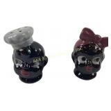 Black Americana pottery salt & pepper shakers