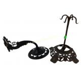 Cast iron Swing arm wall sconce, cast iron stand