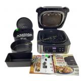 Ninja Foodi grill, with accessories and cookbook,
