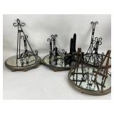 Intricately designed metal framed mirrored