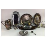 silver plated and pewter items