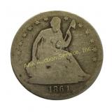 1864-S Seated Liberty half dollar silver