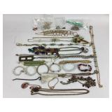 Costume jewelry: statement necklaces, assorted
