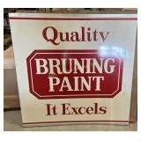 Bruning Paint metal sign 36 x 36