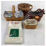 Longaberger baskets with liners, Kriss Kringle