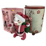 AnnaLee Christmas pig, worn, Date line vinyl