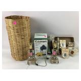 (2) clear block lamps, cuisineart citrus juicer