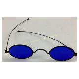 19th century cobalt glass sunglasses