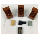 (3) zippo lighters & (1) unmarked lighter