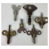 (6) old clock keys