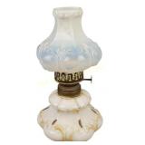 Victorian opaque glass miniature oil