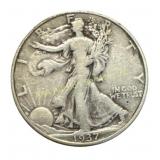 1937-D Walking Liberty Half Dollar silver