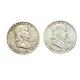 (2) Franklin Half Dollars 1951-D & 1951-S