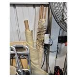 Cot with Wood Frame & Burlap