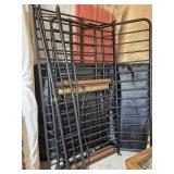 Metal Futon with Double Black Vinyl Mattress