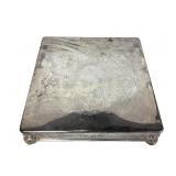 Large silverplate plateau stand pedestal footed