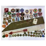 Boy Scouts of America:  sashes, patches, pins,