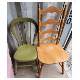 (2) straight back chairs