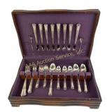 WM Rogers Silverplate Flatware Set with Storage Ca