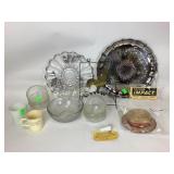 Late Victorian EAPG glass berry bowl set,